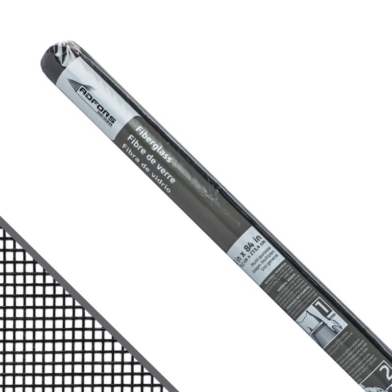 Malla mosquitera de fibra de vidrio color carbón Saint-Gobain ADFORS de 30 pulg. de ancho x 7 pies de largo