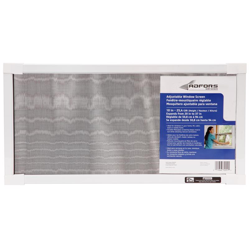 Saint-Gobain ADFORS 20 37 in. W in. Fiberglass Adjustable Window Screen (Pack of 6)