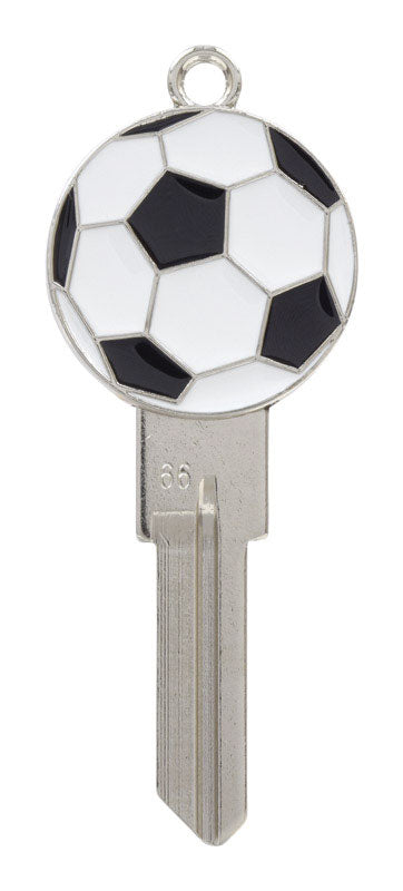 HILLMAN Soccer 3D Keys House/Padlock Universal Key Blank Single For Universal (Pack of 4)