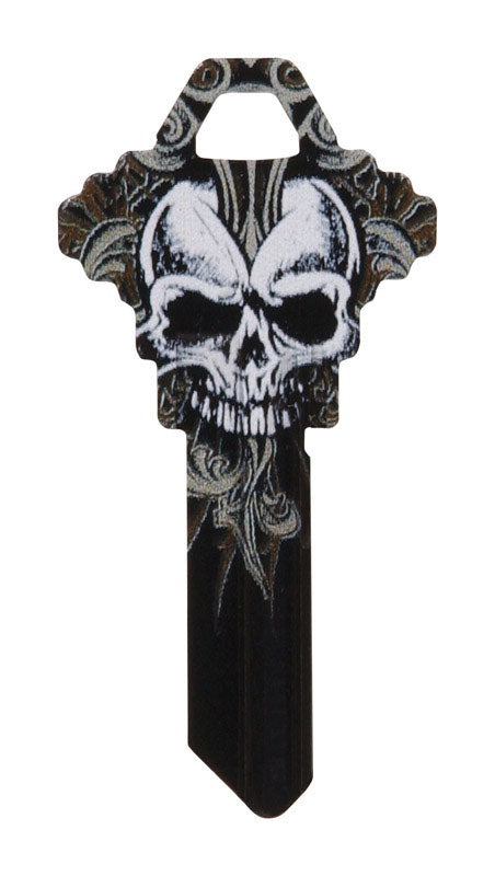 HILLMAN Wackey Skull House/Office Universal Key Blank Single (Pack of 6)