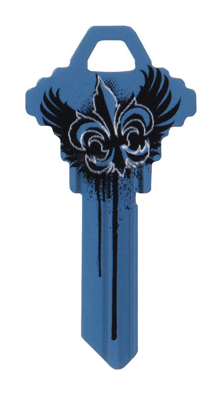 HILLMAN Wackey Blue Wings House/Office Universal Key Blank Single Blue (Pack of 6)