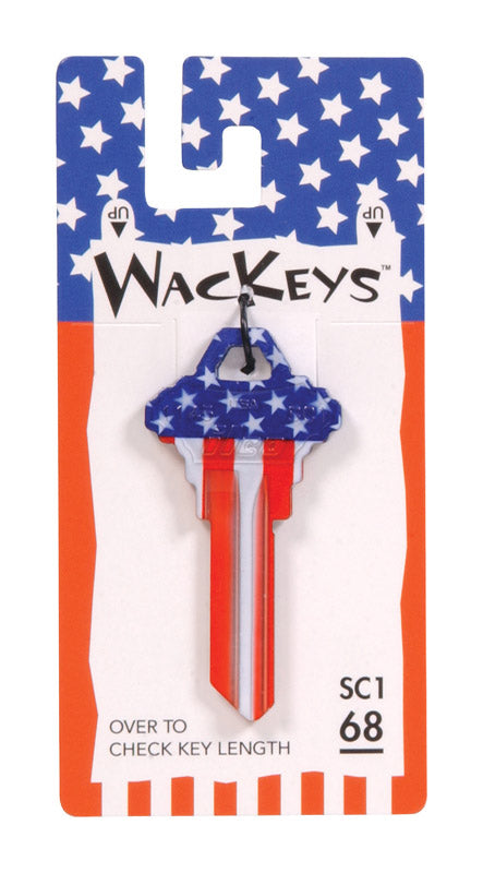 HILLMAN Wackey Flag House/Office Universal Key Blank Single (Pack of 6)