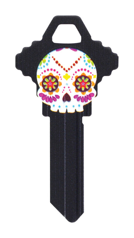 HILLMAN Wackey Sugar Skull House/Office Universal Key Blank Single (Pack of 6)
