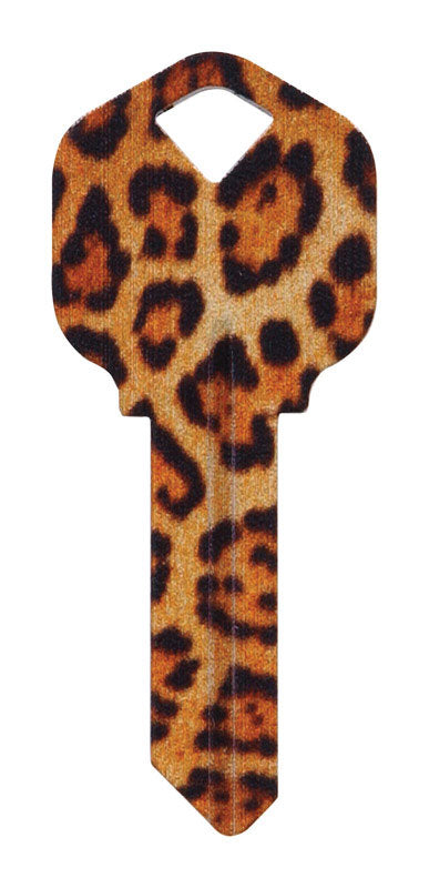 HILLMAN Wackey Leopard House/Office Universal Key Blank Single (Pack of 6)