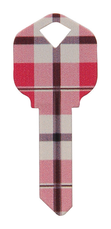 HILLMAN Wackey Plaid House/Office Universal Key Blank Single (Pack of 6)