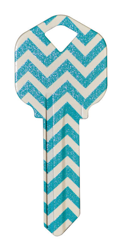 HILLMAN Wackey Teal House/Office Universal Key Blank Single (Pack of 6)