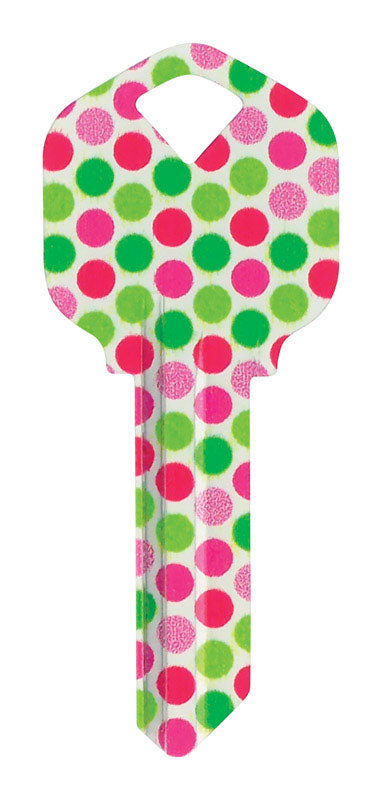 HILLMAN Wackey Polka Dots House/Office Universal Key Blank Single (Pack of 6)
