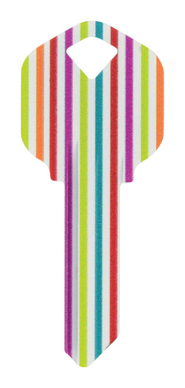 HILLMAN Wackey Stripes House/Office Universal Key Blank Single (Pack of 6)