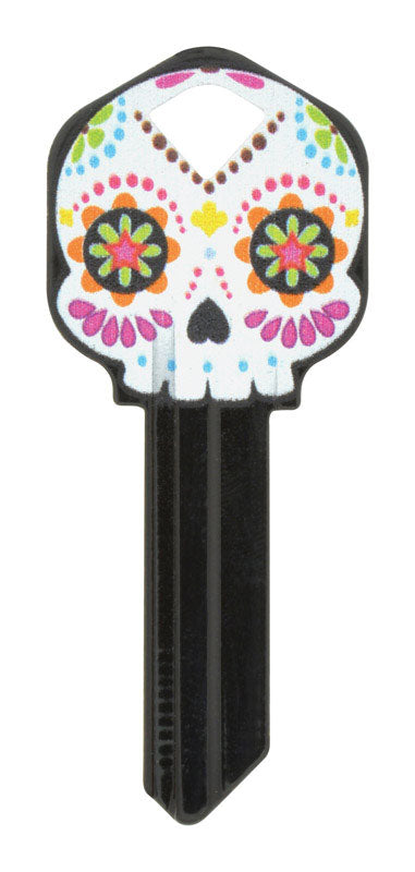 HILLMAN Wackey Sugar Skull Casa/Oficina Llave en Blanco Universal Individual (Paquete de 6)