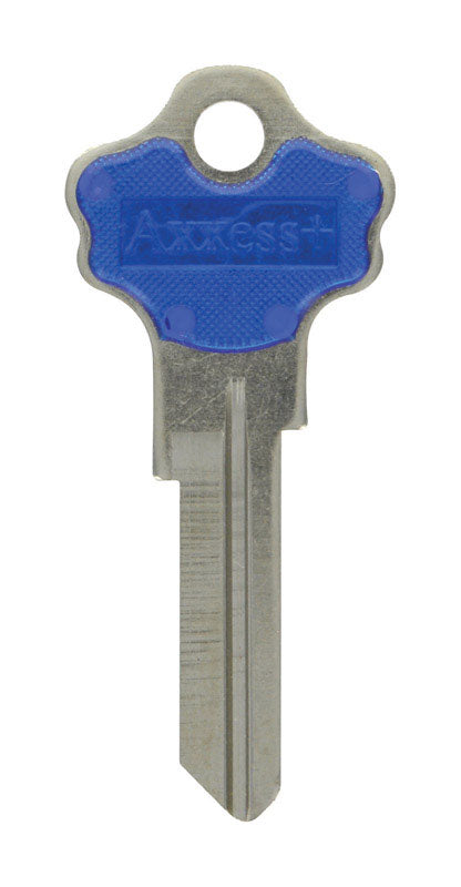 HILLMAN Traditional Key House/Office Key Blank 97 Single For Kwikset Locks Blue/Silver (Pack of 10)