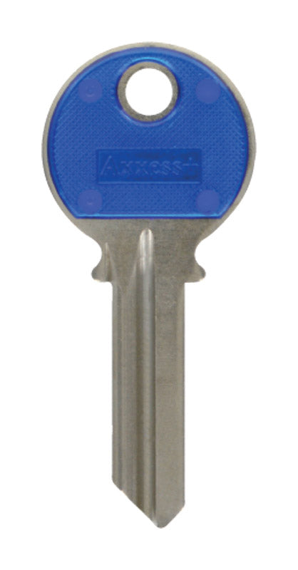 HILLMAN Traditional Key House/Office Key Blank 71 Single For Yale Locks Blue/Silver (Pack of 10)