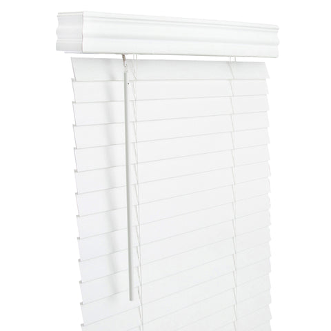 Living Accents Persianas de Falso Madera 2 pulg. 72 pulg. An X 60 pulg. Al Blanquitas Sin Cuerda