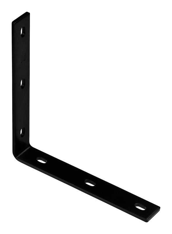 National Hardware 10.25 in. H X 1.5 in. W X 0.25 in. D Black Carbon Steel Inside/Outside Corner Brac (Pack of 5)