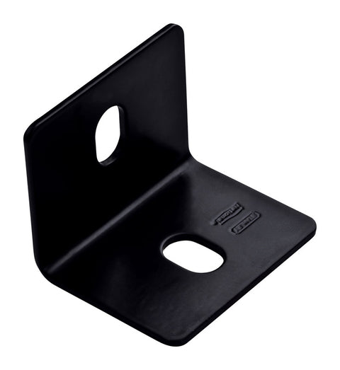 National Hardware 2.4 in. H X 3 in. W X 0.125 in. D Black Carbon Steel Inside/Outside Square Corner (Pack of 5)