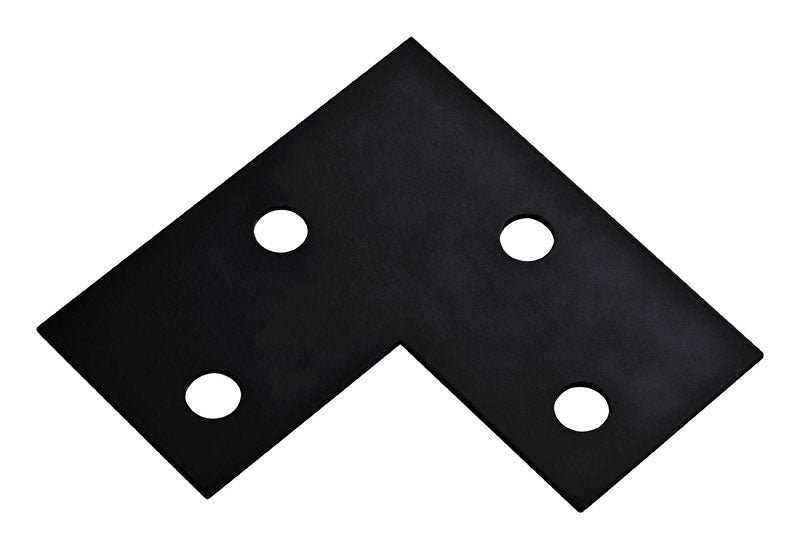 National Hardware 6 in. H X 3 in. W X 1/8 in. D Black Carbon Steel Flat Corner Brace (Pack of 5)