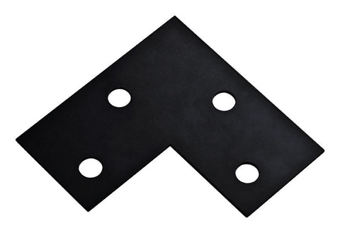 National Hardware 6 in. H X 3 in. W X 1/8 in. D Black Carbon Steel Flat Corner Brace (Pack of 5)