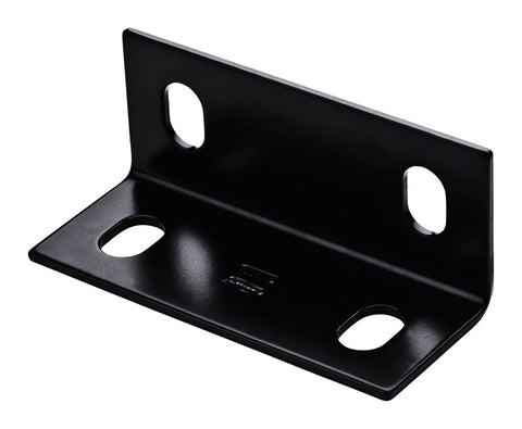 National Hardware 2.1 in. H X 5 in. W X 0.125 in. D Black Carbon Steel Inside/Outside Wide Corner Br (Pack of 5)
