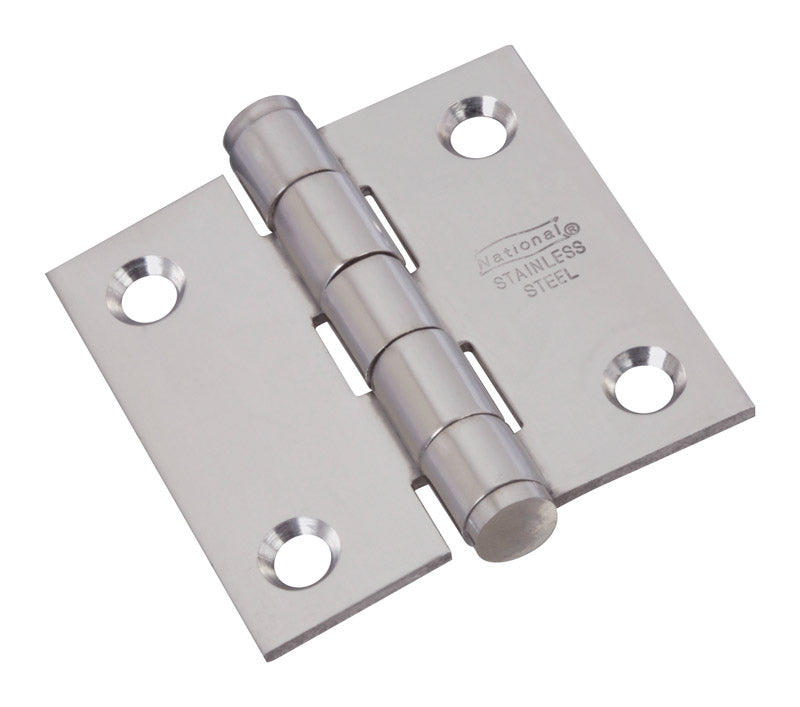 National Hardware 2 in. L Stainless Steel Door Hinge 2 pk