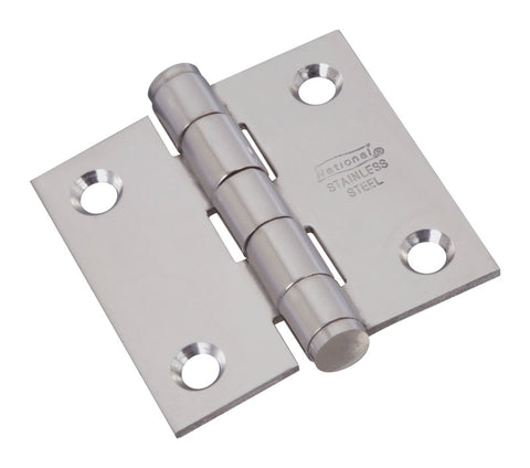 National Hardware 2 in. L Stainless Steel Door Hinge 2 pk