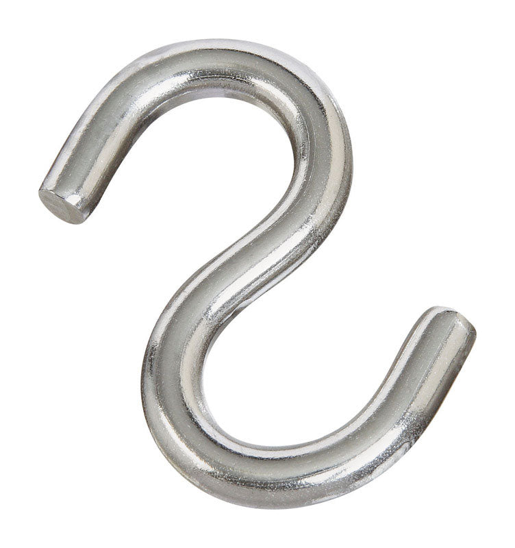 National Hardware Medium Silver Stainless Steel 2.5 in. L Open S-Hook 145 lb 1 pk