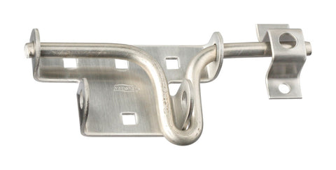 National Hardware 3 in. H X 3 in. W X 6 in. L Stainless Steel Sliding Bolt Door/Gate Latch