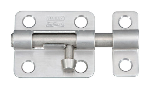 National Hardware 2-1/2 in. L Polished Stainless Steel Barrel Bolt 1 pk (Pack of 3)
