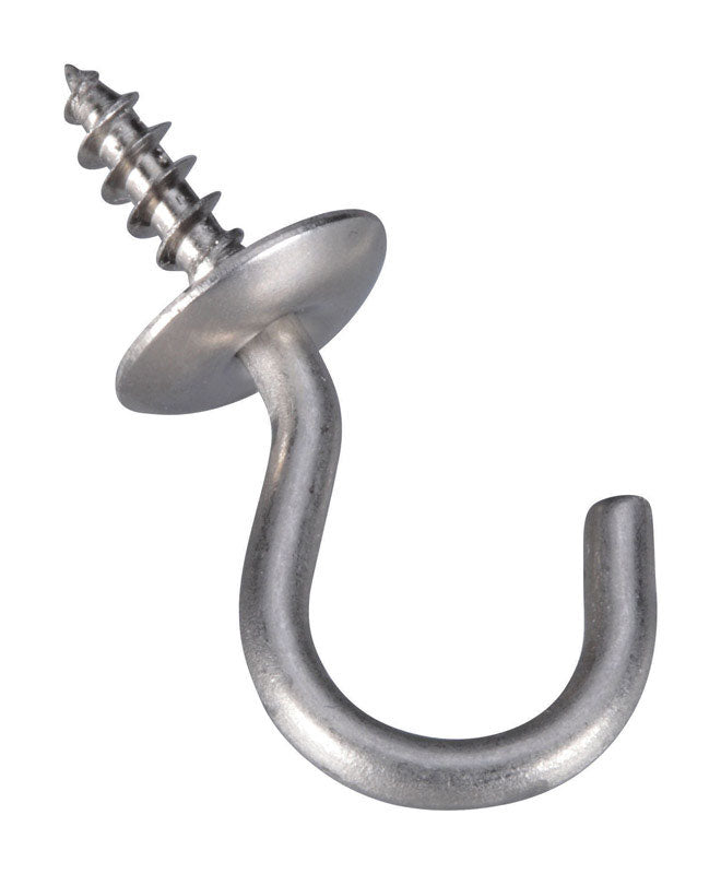National Hardware Silver Stainless Steel .75 in. L Cup Hook 4 pk (Pack of 5)