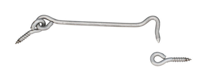 National Hardware Large Silver Stainless Steel 6 in. L Hook and Eye 1 pk (Pack of 3)