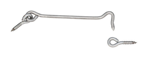 National Hardware Large Silver Stainless Steel 6 in. L Hook and Eye 1 pk (Pack of 3)