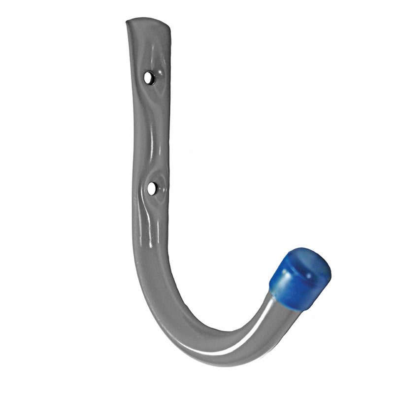 Soporte para percha Handy Crawford de acero gris con recubrimiento en polvo, 4 pulg. de largo, capacidad de 25 lb, paquete de 2