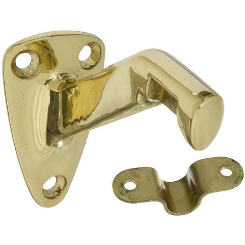 National Hardware Gold Solid Brass Handrail Bracket 3.38 in. L 250 lb (Pack of 5)