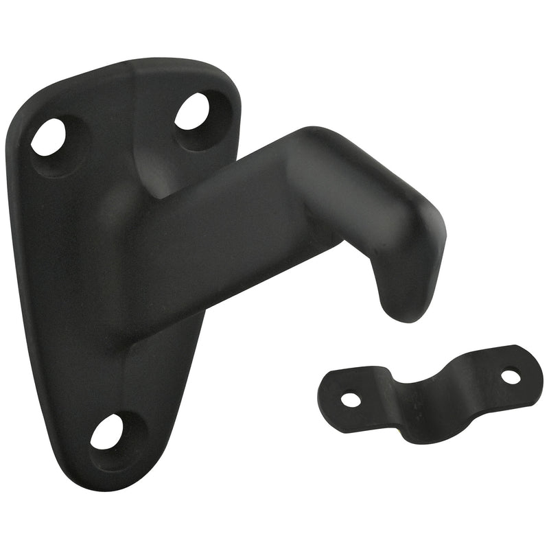 National Hardware Black Zinc Die Cast w/Steel Strap Handrail Bracket 3.31 in. L 250 lb (Pack of 10)