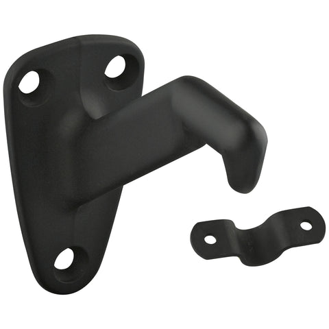 National Hardware Black Zinc Die Cast w/Steel Strap Handrail Bracket 3.31 in. L 250 lb (Pack of 10)
