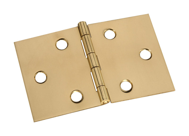 National Hardware Polished Brass Hinge 2 in. 3-1/16 in. 1 pk (Pack of 5)