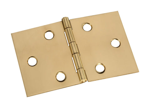 National Hardware Polished Brass Hinge 2 in. 3-1/16 in. 1 pk (Pack of 5)
