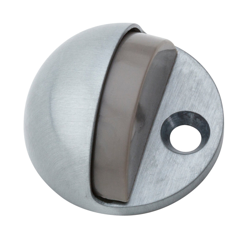 National Hardware Zinc Satin Chrome Silver Door Stop Mounts to floor 1.75 in. (Pack of 5)