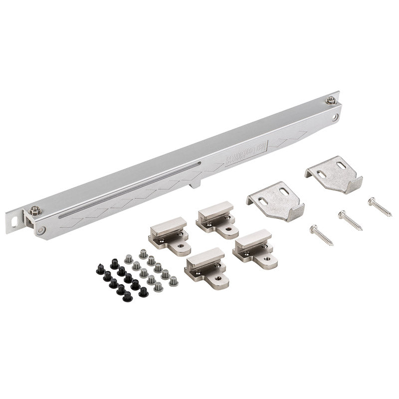 National Hardware Satin Nickel Silver Metal Sliding Door Hardware Kit 1 pk (Pack of 2)