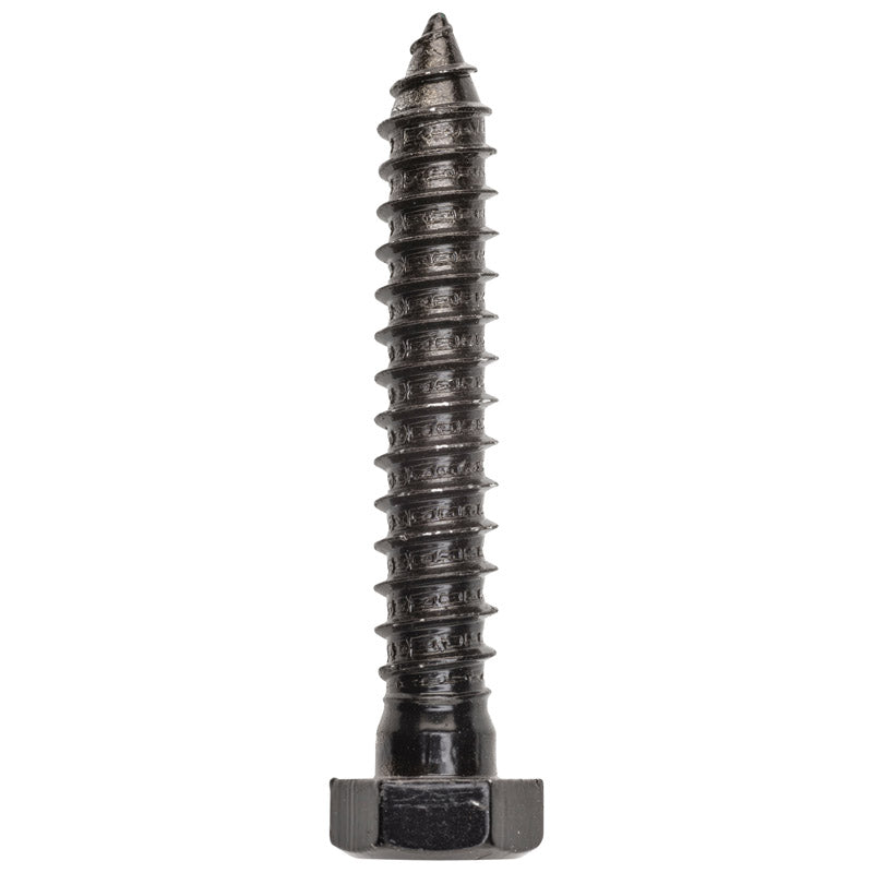 National Hardware 1/2 in. D X 3 in. L Black Powder-Coated Steel Lag Bolt 4 pk (Pack of 5)