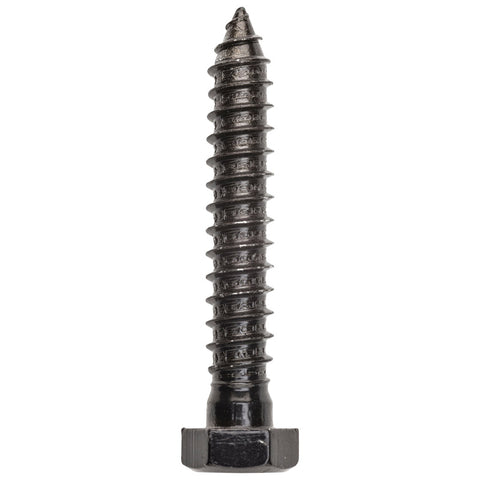 National Hardware 1/2 in. D X 3 in. L Black Powder-Coated Steel Lag Bolt 4 pk (Pack of 5)