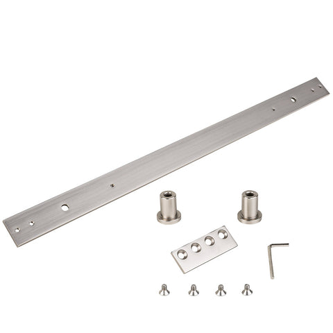 National Hardware 24 in. L Satin Nickel Silver Steel Sliding Door Hardware Kit 1 pk (Pack of 12)
