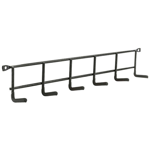 National Hardware 16 in. L Vinyl Coated Black Steel Household Hook Rack 15 lb. cap. 1 pk (Pack of 6)