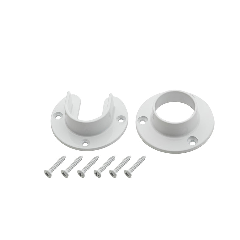 National Hardware 1.31 in. L X 1.31 in. D Steel Closet Flange Set (Pack of 6)