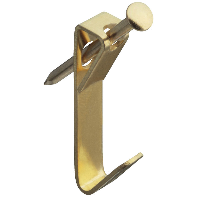 National Hardware Colgador de cuadros chapado en latón 50 lb paquete de 4 (Paquete de 5)