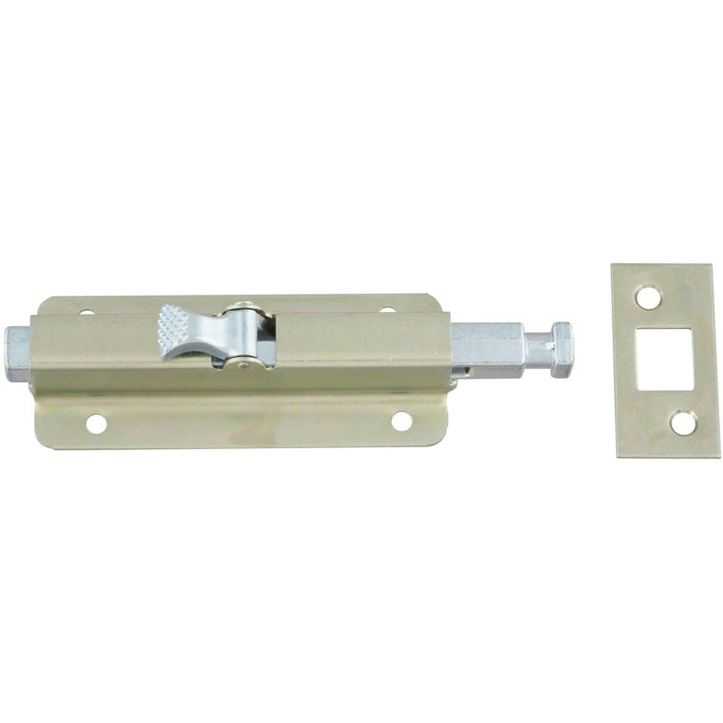 National Hardware 1.75 in. H X 6 in. L Zinc-Plated Silver Steel Door Foot Bolt (Pack of 2)