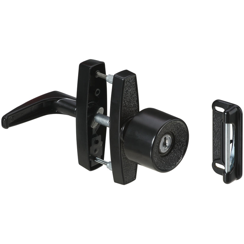 National Hardware Matte Black Zinc Keyed Universal Knob Latch 1 pk (Pack of 3)