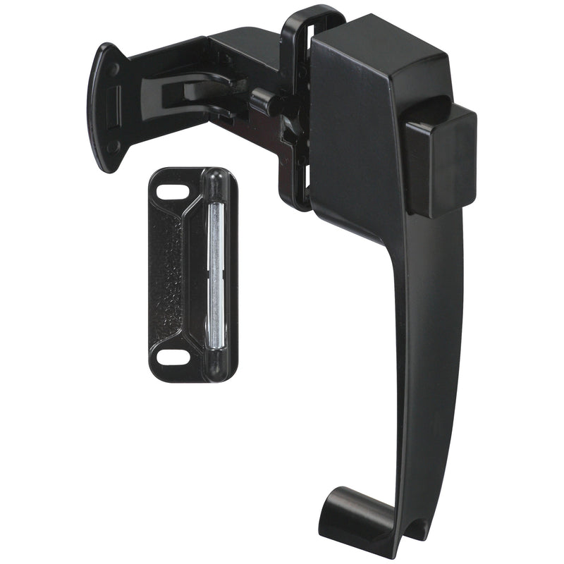 National Hardware Satin Black Zinc Push Button Latch 1 pk (Pack of 3)