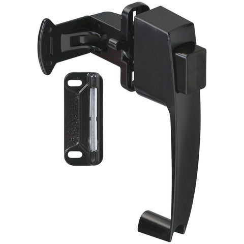 National Hardware Satin Black Zinc Push Button Latch 1 pk (Pack of 3)