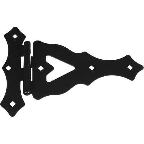 National Hardware 10 in. L Black Steel Ornamental T Hinge 1 pk (Pack of 6)