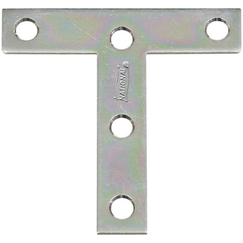 National Hardware 5/8 in. H X 5/8 in. W X 3 in. L Zinc-Plated Steel T-Plate (Pack of 20)