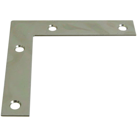National Hardware 4 in. H X 0.75 in. W X 0.07 in. D Zinc-Plated Steel Flat Corner Brace (Pack of 20)